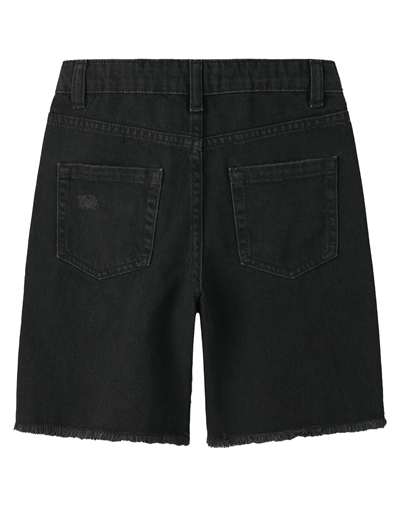 Name It - NKFBella Wide Denim Shorts - Black Denim